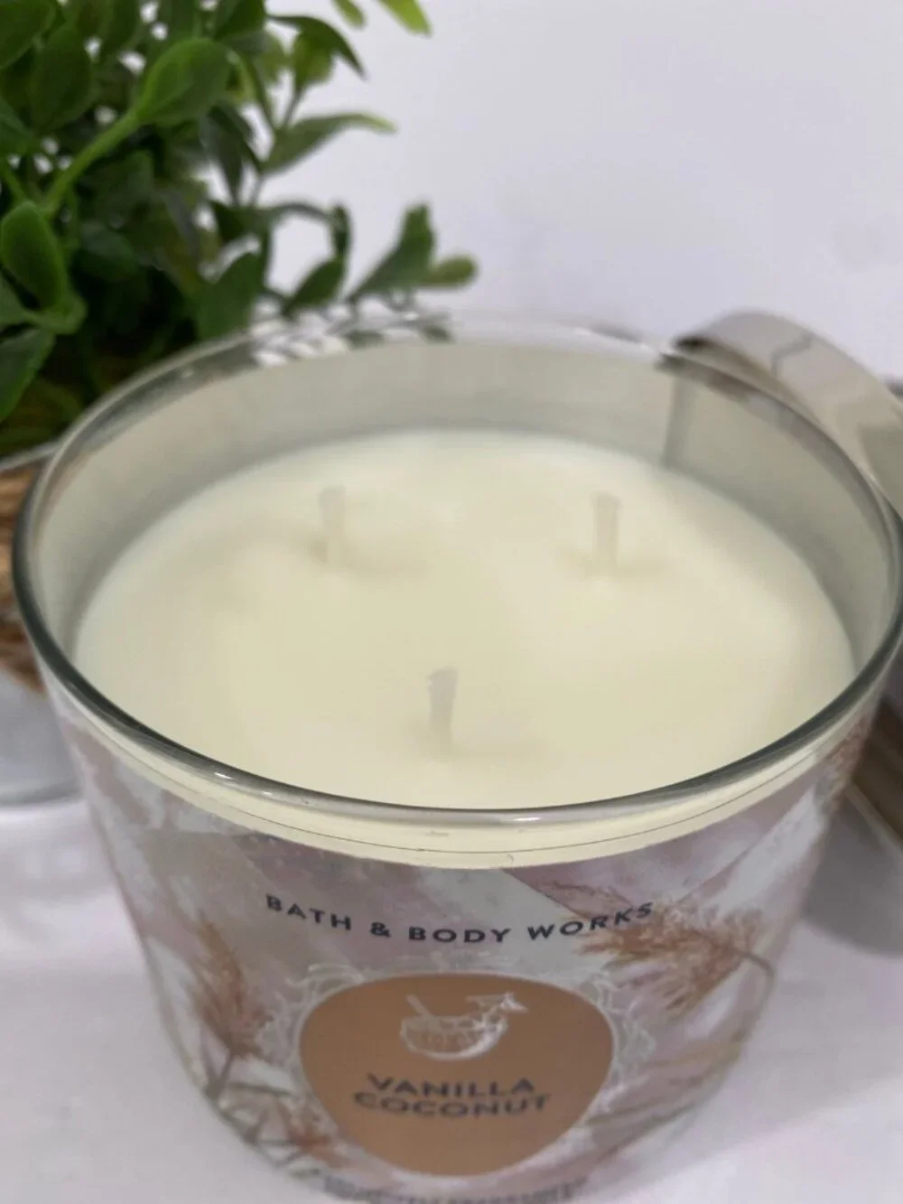 Bath & Body Works “Vanilla Coconut” New 3 Wick Candle